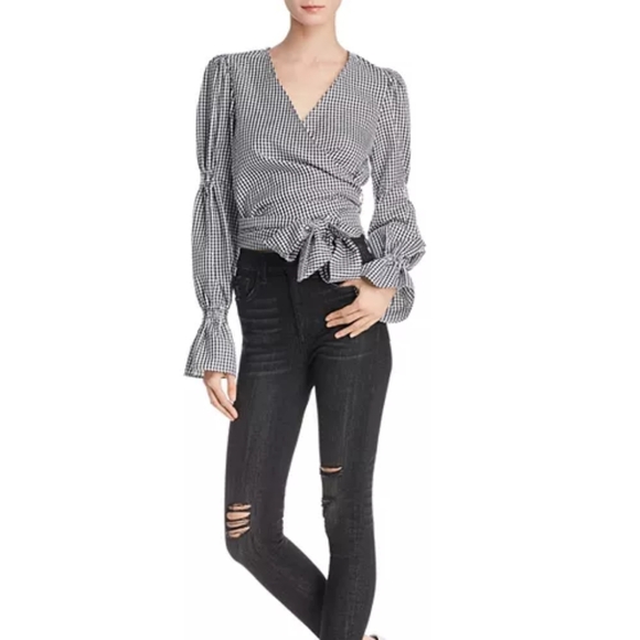 C/MEO Collective Gingham Wrap Top - Picture 4 of 10